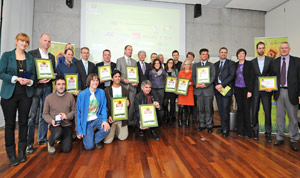 I premiati dell'edizione 2011 del Premio Ambiente Euregio (FOTO: USP/A.Pertl)
