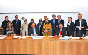 I cantori ricevuti dalla Giunta provinciale (FOTO:USP/Pertl)