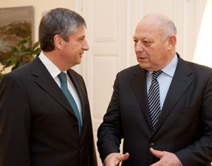 Autonomia, BBT, doppio passaporto: il presidente Luis Durnwalder a colloquio con il vice-cancelliere austriaco Michael Spindelegger
