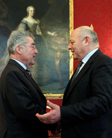 Luis Durnwalder a Vienna accolto dal presidente austriaco Heinz Fischer
