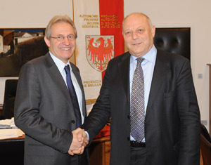 Il presidente Durnwalder con Josef Rottensteiner