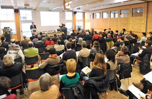 L'ass. Theiner all'apertura dei lavori del convegno annuale del Comitato etico provinciale (FOTO:USP/A.Pertl)