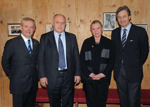 Il presidente Durnwalder con Michl Ebner, Inga Hosp e Gerhard Brandstätter