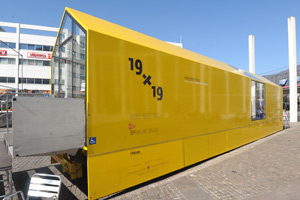 Il container itinerante resta in Fiera sino a domenica 18 (Foto Pertl)