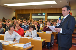 L'assessore Theiner nel corso del convegno