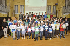 I migliori studenti premiati dal concorso "Il canguro della matematica 2012"
