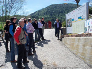 Gli esperti austriaci in visita allla centrale idroelettrica "Kniepass"