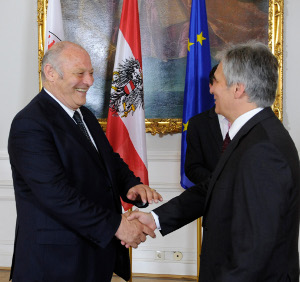 L'incontro fra il presidente altoatesino Luis Durnwalder e il cancelliere austriaco Werner Faymann