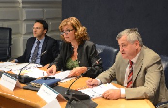 I tre assessori nel corso della conferenza stampa