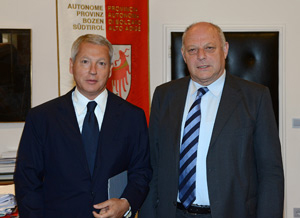 Tunnel di base: progetto e finanziamento. Di questo si è discusso durante l'incontro tra il presidente Luis Durnwalder e il coordinatore BBT Mauro Fabris