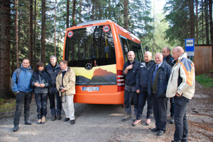 Il valutatore IUCN Worboys nell'ottobre 2011 in val Campi di dentro, dove ha esaminato il regolamento per disciplinare il traffico