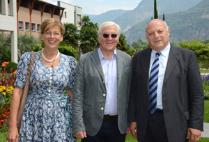 Visita al Centro Laimburg: da sinistra Kasslatter Mur, Steinmeier e Durnwalder (Foto: Pertl)