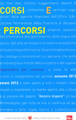 La cover del bollettino "Corsi&Percorsi" settembre 2012-agosto 2013