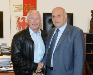 Il presidente Durnwalder con Ernst Löschner