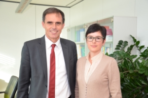 L'assessore Richard Theiner con Petra Frei