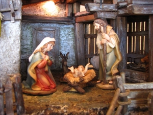 Uno dei presepi in mostra (presepe di Amadeus Petriffer di Funes)