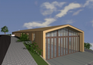 Rendering della nuova rimessa di Soprabolzano