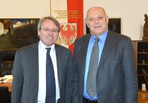 Il presidente Durnwalder con il console generale francese a Milano, Joel Meyer (li)