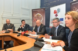 Hanno presentato il convegno specialistico "Sicurezza e provenienza regionale" che si terrà a Bolzano il 24 maggio (FOTO: USP/A.Pertl)