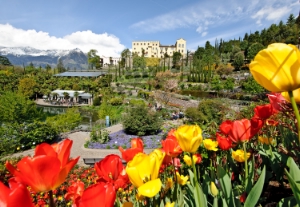 Un'immagine primaverile dei Giardini di Castel Trauttmansdorff