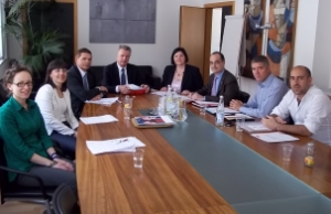 Primo incontro: l'assessore Bizzo con la delegazione dell'amministrazione catalana