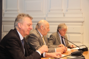 La presentazione del nuovo servizio: Roberto Bizzo, Luis Durnwalder e Kurt Pöhl