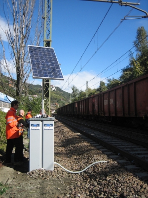 Test sull'abbattimento del rumore provocato dai treni a Chiusa: qui la misurazione continua