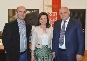 I vertici del CTCU Auer e Andreaua in visita dal presidente della Provincia Durnwalder (Foto: USP/A.Pertl)