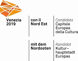 Il logo della candidatura a Capitale europea della cultura 2019: Venezia conferma il suo impegno