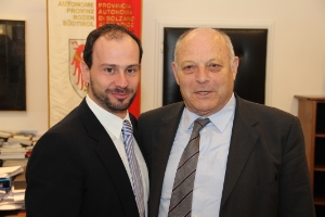 Il sottosegretario per gli Affari regionali Walter Ferrazza con il presidente Luis Durnwalder