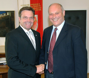 Collaudata collaborazione: il presidente Durnwalder con il governatore del Tirolo Platter