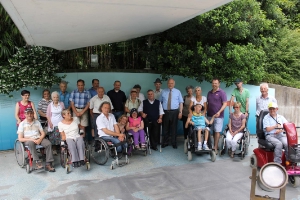 Il presidente Durnwalder con il gruppo di visitatori
