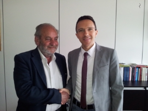 L'assessore provinciale Christian Tommasini assieme all'assessore comunale di Brennero Bernardo Ponzano.