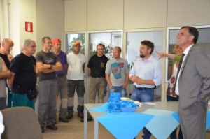 L'assessore Theiner a colloquio con gli addetti della cooperativa sociale Oasis