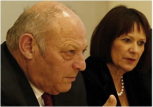 Il presidente Durnwalder con la nuova presidente di BLS Helga Thaler Außerhofer