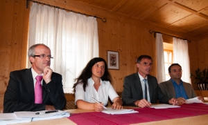 Colloquio di fine legislatura: Florian Zerzer, Irmgard Prader, Richard Theiner, Luca Critelli