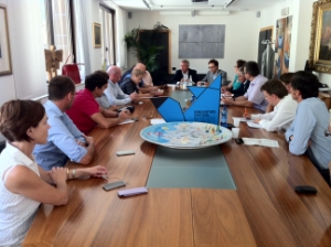 Patto generazionale: l'assessore Roberto Bizzo durante l'incontro con i sindacati