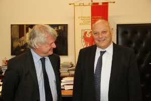 Il vice direttore generale della Banca d'Italia con il presidente Durnwalder