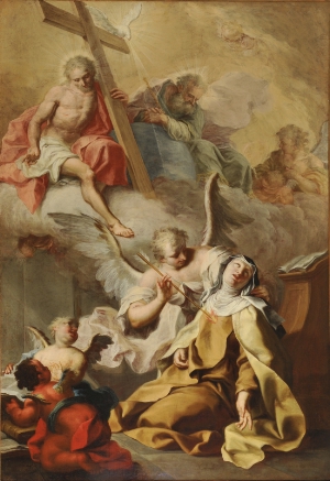 Raffigura Santa Teresa d'Avila in estasi il dipinto barocco di Michelangelo Unterberger scelto dal Museo diocesano di Bressanone come opera d'arte del mese di ottobre.