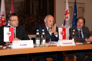 Euregio: i tre presidenti Platter, Durnwalder e Pacher