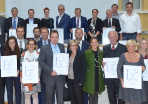 I rappresentanti di alcune delle aziende certificate con l'"Audit famigliaelavoro"