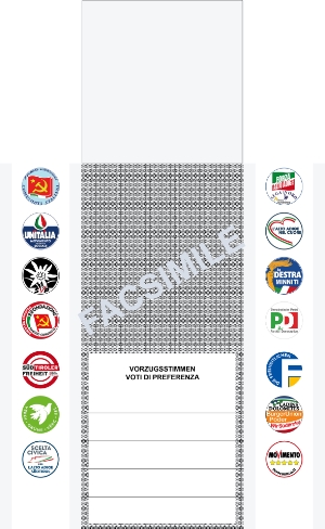 14 simboli e lo spazio per 4 preferenze: ecco il fac simile della scheda elettorale