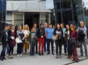 La delegazione dell'Ufficio orientamento scolastico e professionale in visita alla Oberalp-Salewa