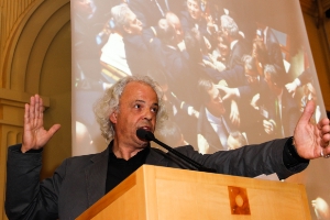 Othmar Seehauser ha illustrato la prospettiva dei giornailisti professionisti nell'ambito del convegno "Un sorriso prego-sul diritto d'immagine" (USP/Thomas Ohnewein)