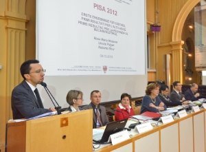 L'assessore Christian Tommasini nel corso del suo intervento