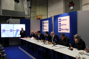 Bilancio positivo e prossime novità illustrate nella sede RAI in viale Mazzini, presente il presidente Durnwalder con i vertici RAI (Foto SerCom/mb)