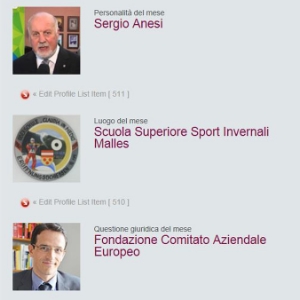 La homepage di dicembre dell'Euregio Tirolo, Alto Adige, Trentino