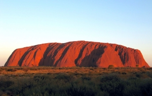 Il monte Uluru noto anche come Ayers Rock, la montagna sacra agli aborigeni