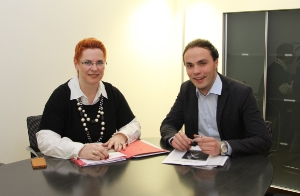 L'assessore Philipp Achammer con la console generale austriaca, Sigrid Berka
