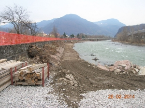 Lavori sull'Isarco a Bolzano (FOTO: Ripartizione Opere Idrauliche)